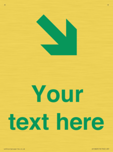 Custom Safe Condition inverse: Green Down right arrow